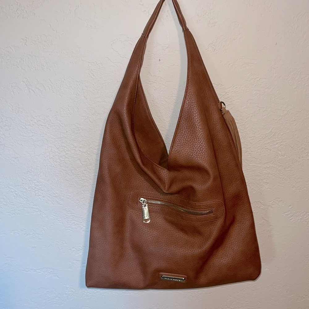 Steve Madden Leather Handbag with Fringe Detail